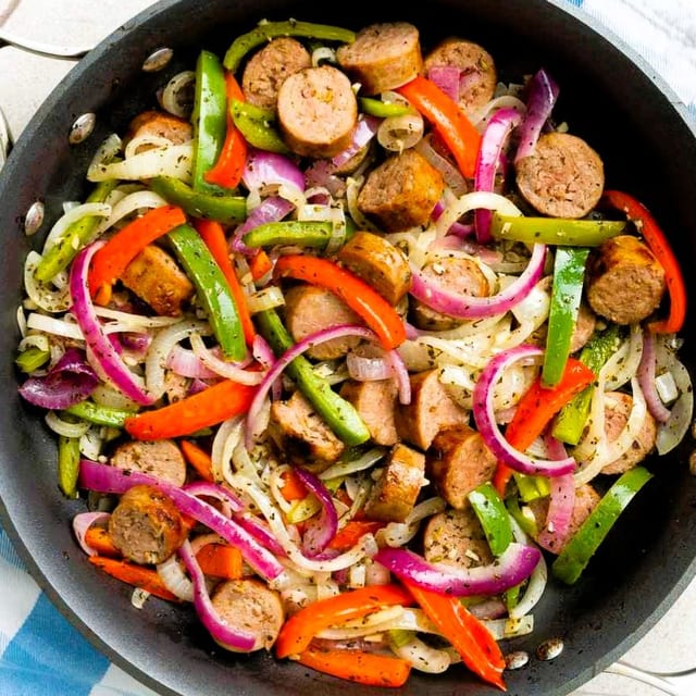 Italian Sausage Peppers Onions.