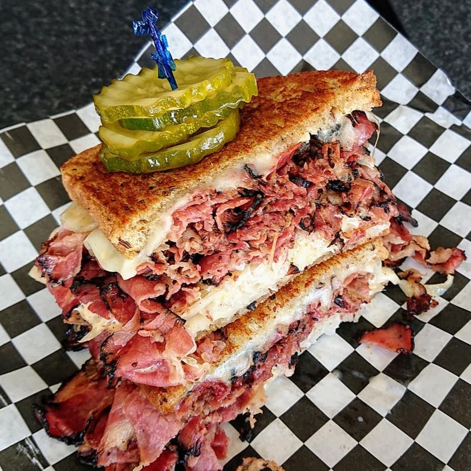 Pastrami Reuben Sandwich.