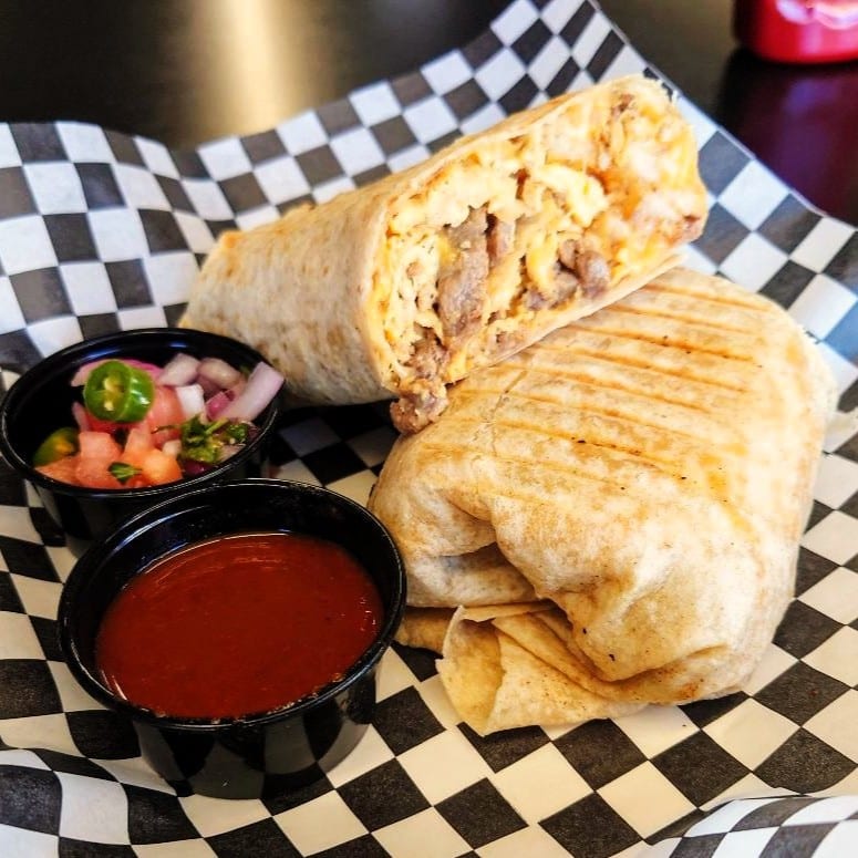 Sausage And Egg Burrito.