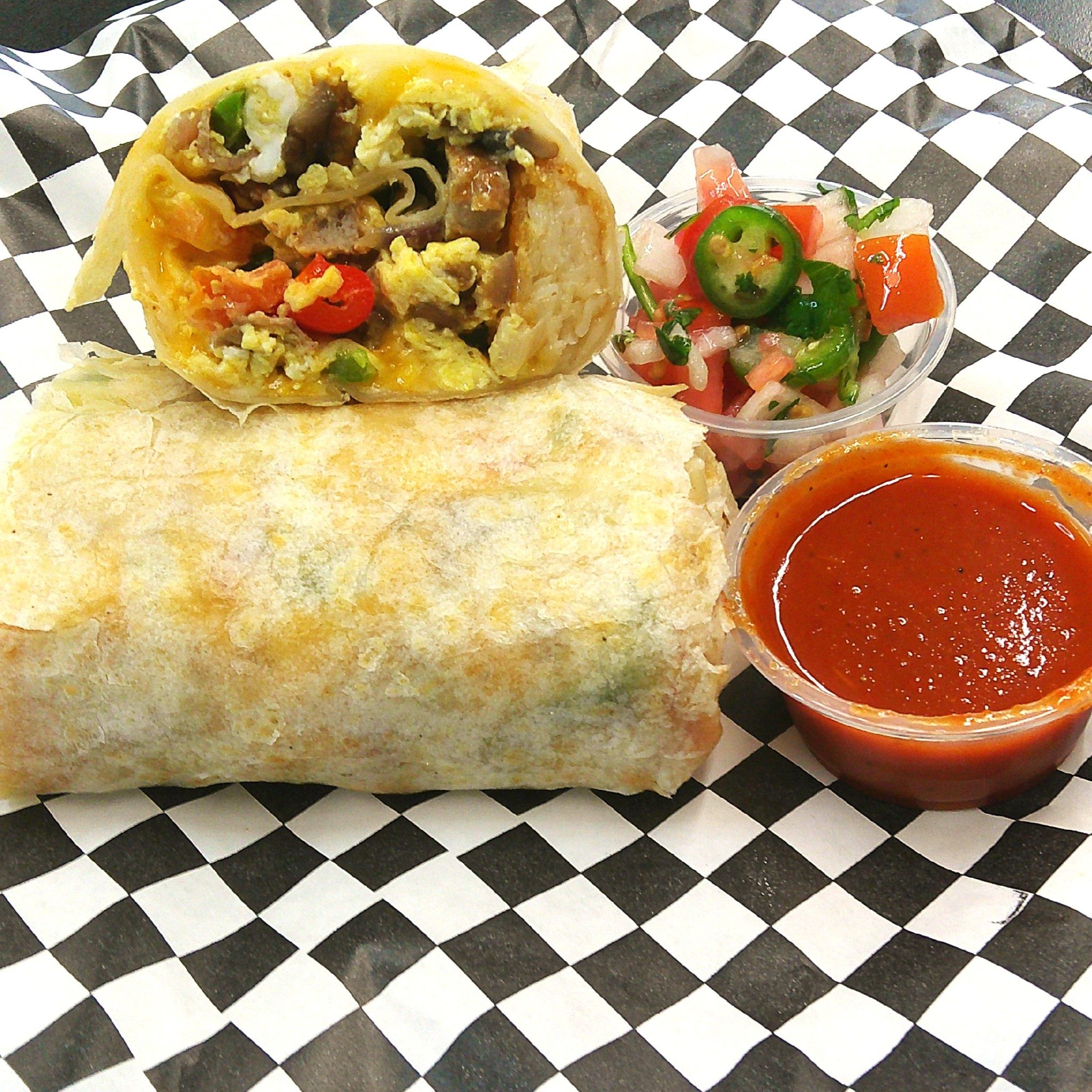 Veggie And Egg Burrito.